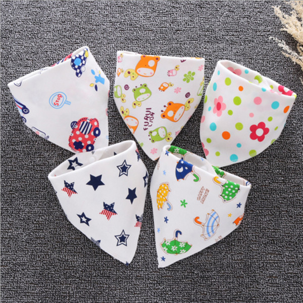 Hot Baby INS Fox Bibs Burp Cloths 25 Designs Bandana Infant Saliva Cloth INS Triangle Bibs Newborn Cartoon Baby Bibs Newborn Burp Cloths