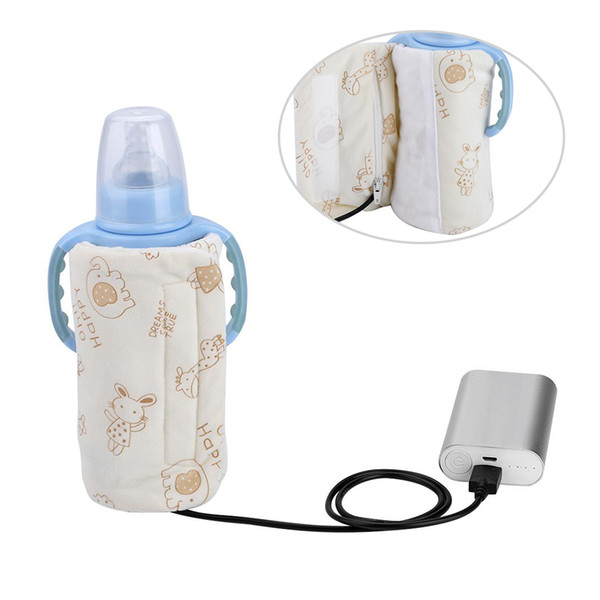 USB Milk Warmer Insulated Bag Portable Travel Cup Warmer Baby Nursing Bottle Cover Warmer Heater Bag Infant Feeding Bottle Bags