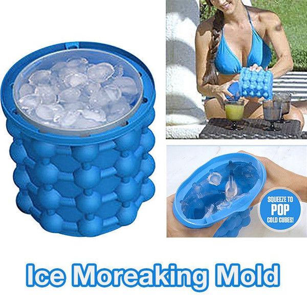 13.2*14.1cm New Ice Cube Maker Genie The Revolutionary Space Saving Ice Cube Maker Ice Genie Kitchen Tools Baby Feeding 20pcs