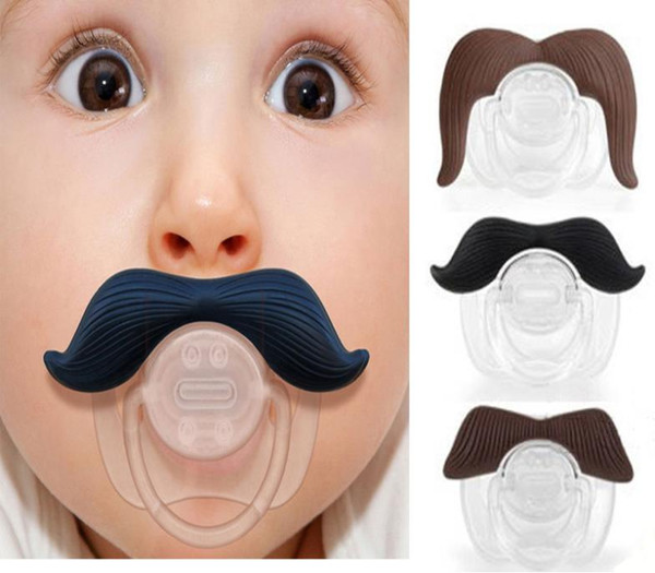 1PCS 3 Colors Teeth Boy Girl Infant Silicone Chill Baby Mustache Dummy Beard Nipples Pacifier Teat