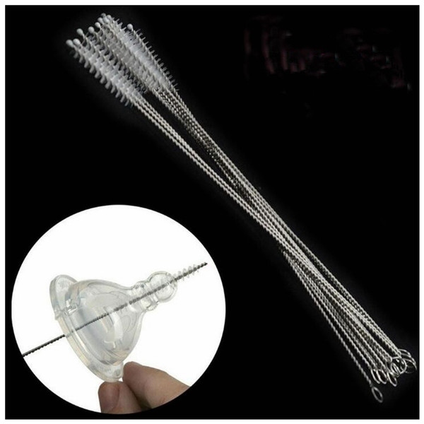 175*30*5mm Nylon Tube Cleaning Brushes Straw Set For Bottle Drinking Straws Glasses Keyboards Jewelry Cleanning Brushes CCA9806 1000pcs