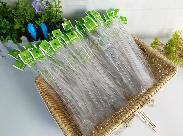 Stainless steel straw cleaning brush Brushes 175MM Nylon Straw Brush Drinking Pipe Tube Cleaner Baby Bottle Clean Tools