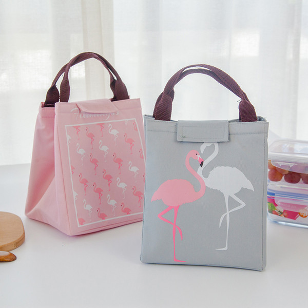 new Baby Milk Bottle Insulation Bag Flamingo Woman Portable Infant Food Breast Milk Warmer mummy bag Waterproof Oxford Lunch Bag