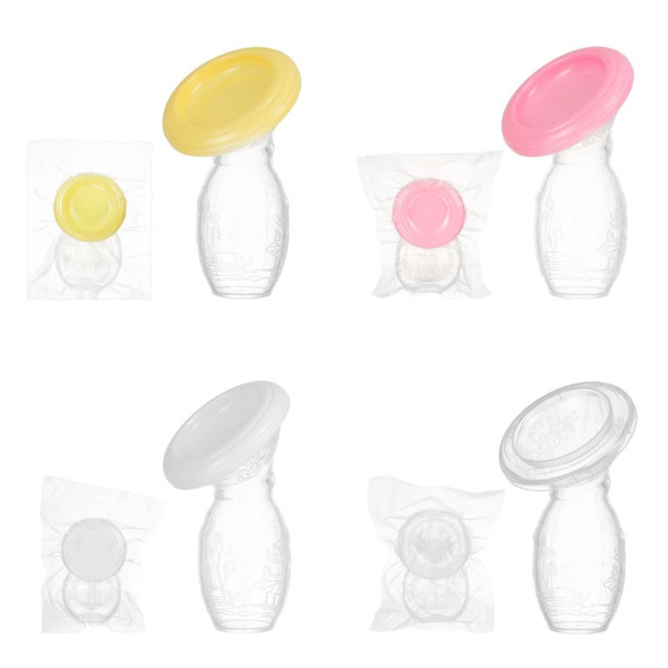 Manual Breast Pump Breast Feeding Collector Anti-overflow Breast Milk Pump Silicone Nipple Suction Pump with Cover