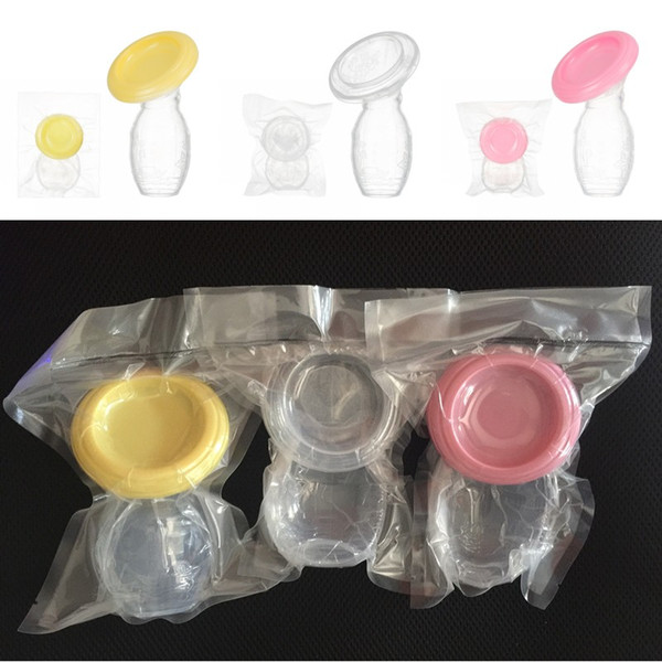 Manual Breast Pump Feeding Collector Silicone Manual Breast Pump Baby Feeding Milk Saver Suction With Lid Safe