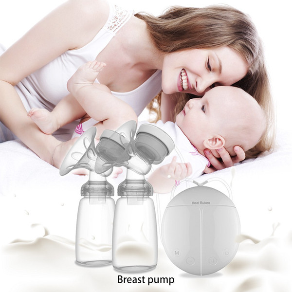 Mamocute Real Bubee Intelligent Microcomputer USB Electric Breast Pump with Milk Bottle for Mothers Baby Products Child Care Breast Feeding