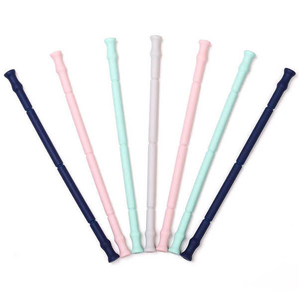 Silicone Foldable Drinking Straw set With Mini Box Brush Reusable coffee Straws Outdoor Travel Home Kitchen Bar Supplies Straw 100pcs