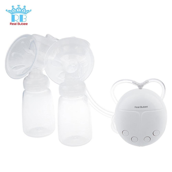 Real Bubee Powerful Double Intelligent Microcomputer USB Electric Breast Pump with Milk Bottle Electric Breast Pump Baby Breast Feeding