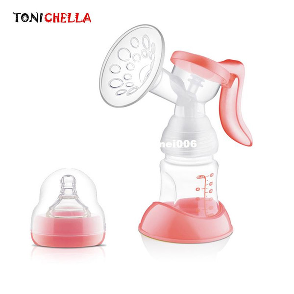 Manual Breast Feeding Pump Original Manual Breast Milk Silicon PP BPA Free With Milk Bottle Nipple Function Breast Pumps T0100