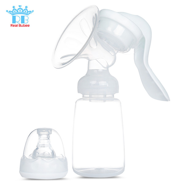 Real Bubee Manual Breast Pump Powerful Baby Nipple Suction Manual Breast Pumps Feeding Milk Bottles Breasts Pumps Bottle Sucking