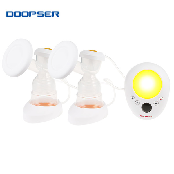 Doopser Intelligent Double Electric Breast Pump Powerful Nipple Suction With Temperature Monitoring Bottle Baby Breast Feeding