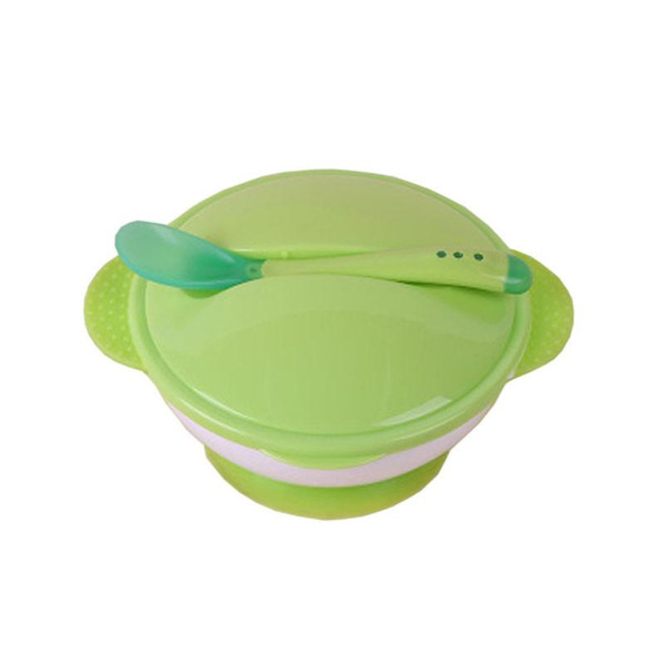 Toddler Baby Kids Feeding Non-slip Two-handed Sucker Bowl Spoon Tableware Set Dishes