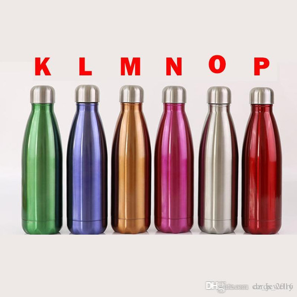 New Cola Shaped Bottle Insulated Double Wall Vacuum high-luminance Water Bottle Creative Thermos bottle Coke cups In Stock