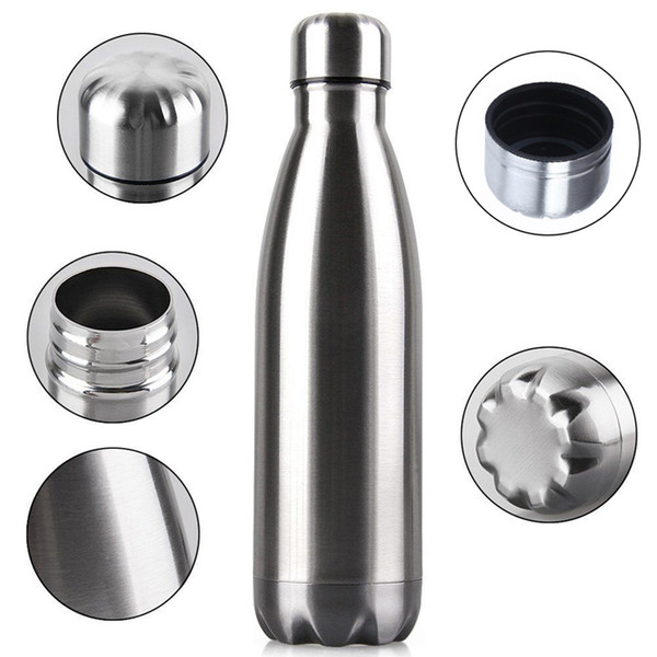 Cola Shaped water bottle Vacuum Insulated Travel Water Bottle Double Walled Stainless Steel coke shape Outdoor Water Bottle A-601