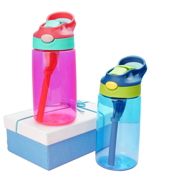 NEW Business Gift Stainless Steel Childrens Thermal Cup Threecover Cartoon Portable Baby Pipet Bottle Student Water Straw Cup 912X30