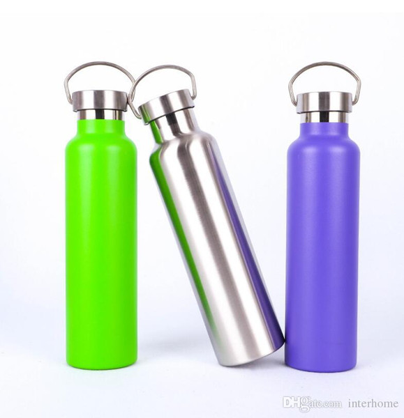 Stainless Steel Tumblers Cup Outdoor Travel Portable Water Bottle Double Wall Insulated Mugs Sports Straight Cups Travel Car Cups 12OZ LT710