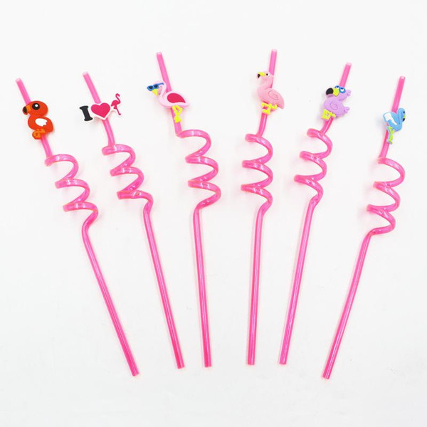 50pcs/lot New unicorn mermaid flamingo cartoon summer reusable straws reusable straws picnics drinking party accessories