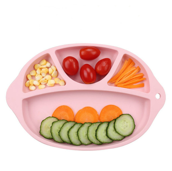 Baby Safe Silicone Dining Plate BPA Free Solid Children Dishes Suction Toddle Training Tableware Cute Cartoon Kids Feeding Bowls RRA2882