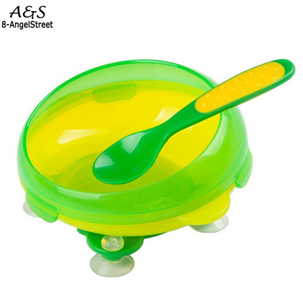 Children's Dishes Dinnerware Bowl Infant Container Spill Proof Dishes Children Dinnerware With Spoon Removable