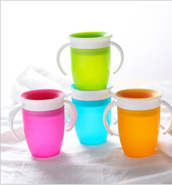 Baby Learning Drinking Cup Silicone Trainer Cup Infant Leak Proof Drinking Water Cup Bottle Children Sippy Cups Coffee Cole Tumbler LT128