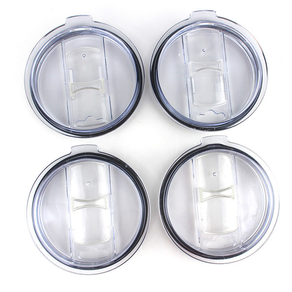 Transparent Plastic Cups Lid Drinkware Lid Sliding Switch Cover for 20 30 oz Cars Beer Mugs Splash Spill Proof