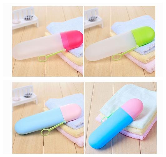 Solid colors portable travel toothpaste toothbrush holder cap case household storage cup outdoor holder bothroom accessories