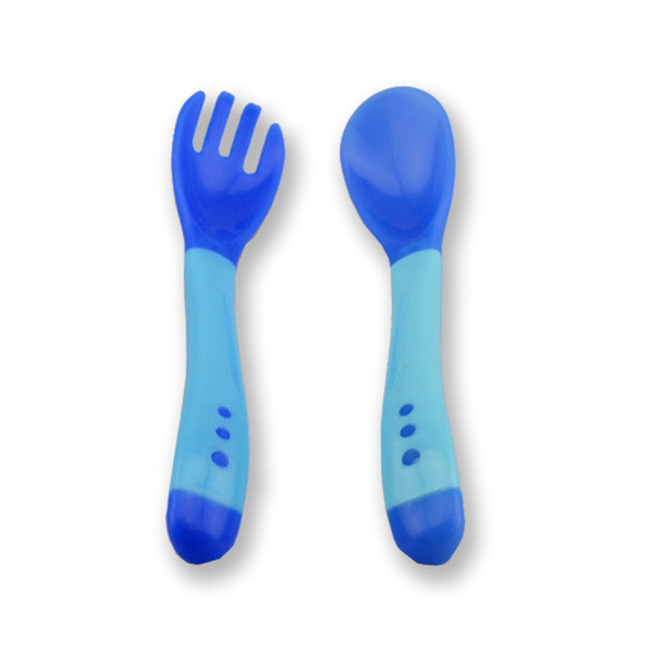 Baby Temperature Fork Spoon Baby Temperature Spoon Set 2 Pack Feeding Safe Feeding Supplies