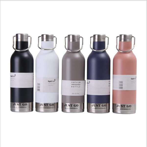 Thermos Cup Stainless Steel Tumbler Water Bottles Coffee Mugs Retro Letter Outdoor Portable Insulated Tumbler Cups Kitchen Accessories B5102