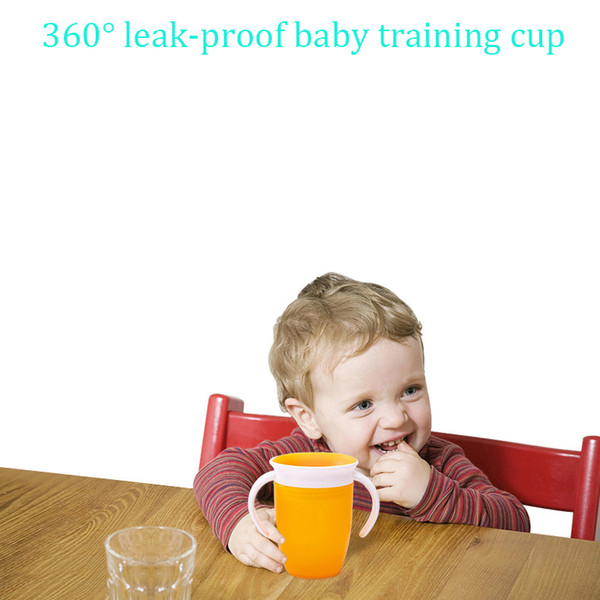 360 Degree Leak-proof Silicone Baby Trainer Cup Infant Drinking Water Cup Kids BPA Free Water Bottle 8oz Mug Cups 4 Color