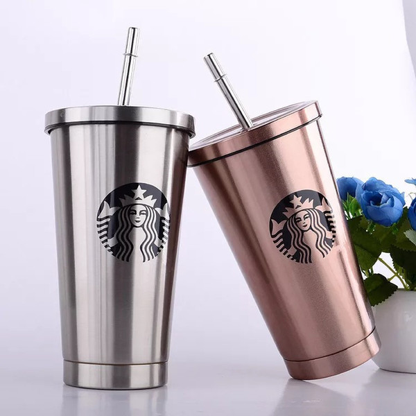 2018 Colorful color new design Starbucks Stainless Steel Suction Cup Goddess Insulation Cup Creative Coffee Cup