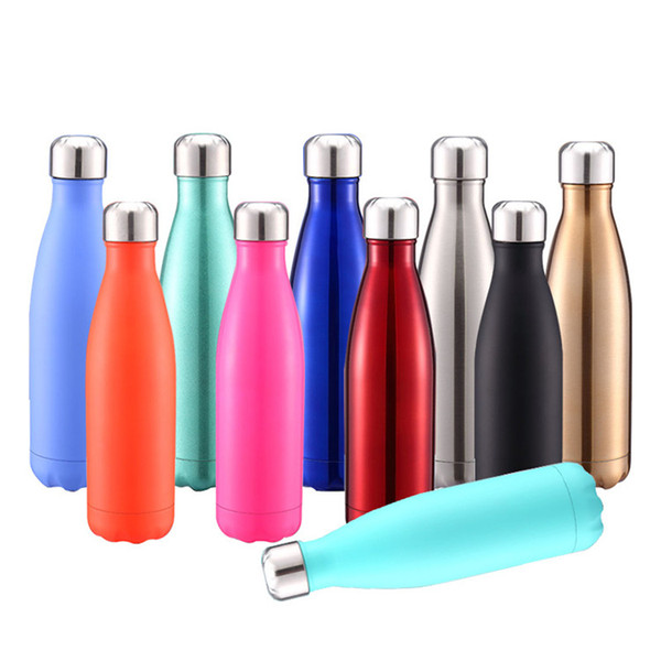 500ml Cola Shaped water bottle Vacuum Insulated Travel Water Bottle Double Walled Stainless Steel coke shape Outdoor Water Bottle A-601