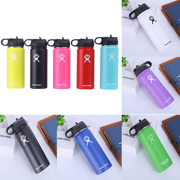 2019 Vacuum water bottle Insulated 304 Stainless Steel Water Bottle WideMouth big capacity travel water bottles 18/32/40oz M891119 12Pcs