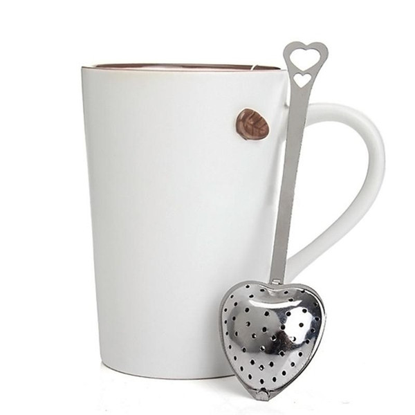 JUXU Kitchen Tool Love Heart Shape Style Stainless Steel Tea Infuser Teaspoon Strainer Spoon Filter high quality