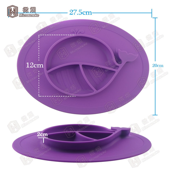 Placemat for kids FDA LFGB Eco-friendly Cheap dishwasher safe Silicone baby Whale shape mat Silicone Baby Tableware Mat -F023