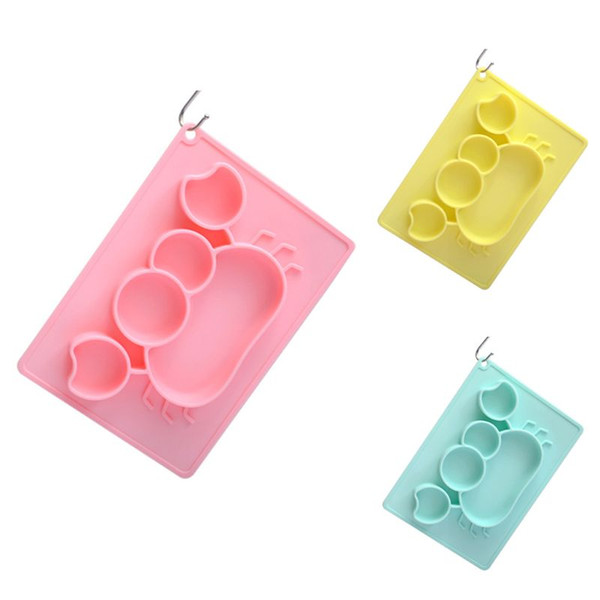 Cartoon Crab Anti Slip Silicone Plate Bowl Babies Toddlers Kids Feeding Tray Non-odor Easy Cleaning Household Accessory