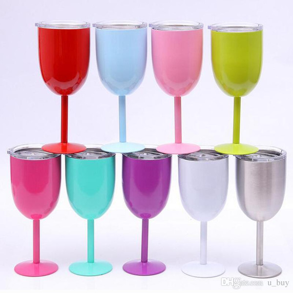 10OZ Stainless Steel Wine glass Anti-broken Wine Glasses Stemware Creative Wine cup Durable Drinkware car cups