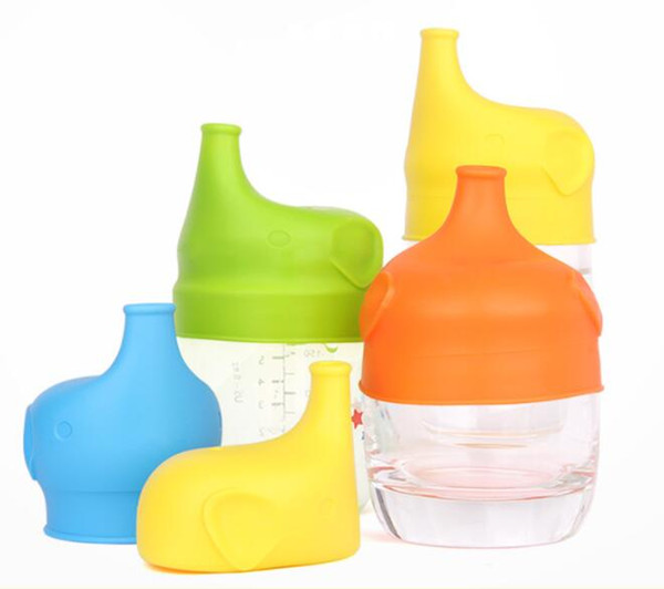 5 Colors Silicone Stretch Lids Silicone Sippy Lids for Baby Drinking Converts Any Glass to a Sippy Bottle Spillproof Lids 300pcs