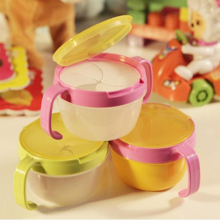 Promotions!To prevent the baby snack snacks candy spilled bowl / double handle boxes of biscuits