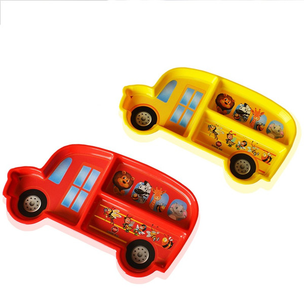 3PCS/set New car modeling cartoon Infant Baby Kids Children Feeding Tableware Dishes Plate