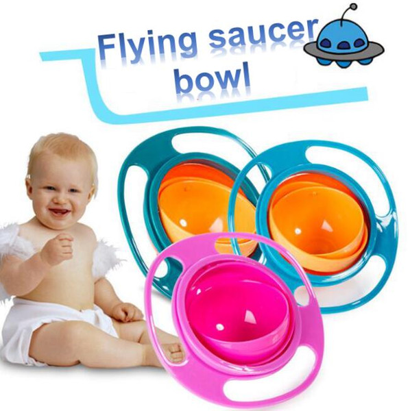 Practical Kid Baby Non Spil Feeding Toddler Gyro Bowl 360 Rotating Baby Avoid Food Spilling Children Creation Bowl As Feeding