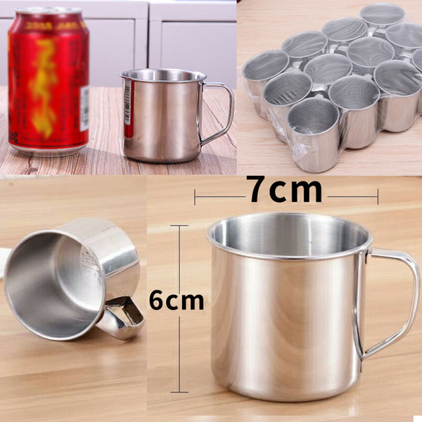 7cm Children Cup Stainless Steel Coffee Tea Mug Cup Camping Travel Diameter Beer Milk Espresso Insulated Shatterproof Children Cup