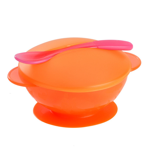 infant feeding Baby Bowl with Temperature Sensing Spoon Baby Feeding Bowls Dishes Infant Child Training Bowl Tableware Dinnerware Set