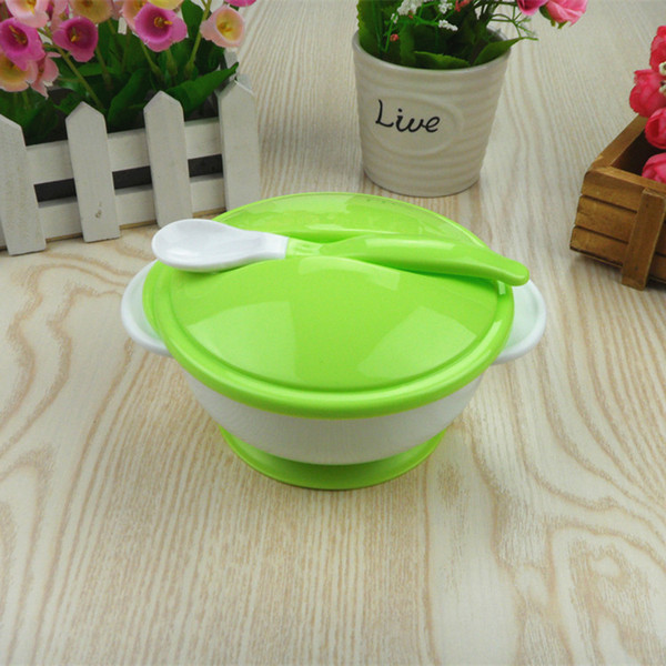 hot sale product 1 pcs new products M17085 Baby Spoon Sucker Bowl Suits Kids Training Bowl for sale