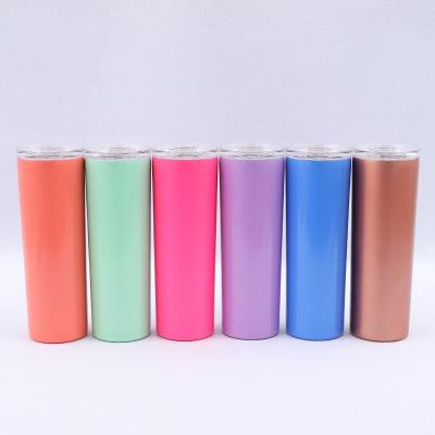 Baby cups Stainless Steel Tumbler 20 oz kids Double Wall Vacuum Insulated sippy cup and pp straw custom logo mug candy colors