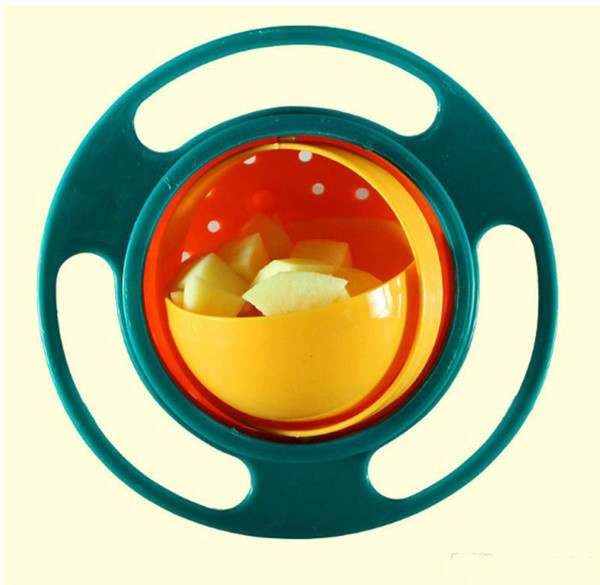 Children Feeding Practical Kid Baby Non Spil Feeding Toddler Gyro Bowl 360 Rotating Baby Avoid Food Spilling