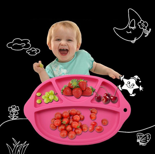 Food grade silicon baby eating mat portable baby service plate safe and durable OPP bulk packing