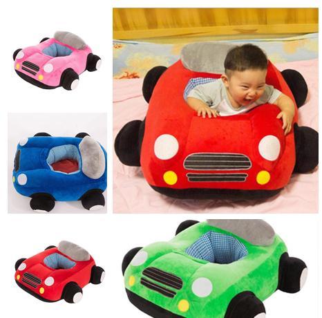 Creative Security Cartoon Fasion car Baby Learning To Sit Chair Baby Support Seat Sofa Plush Toys Baby seat