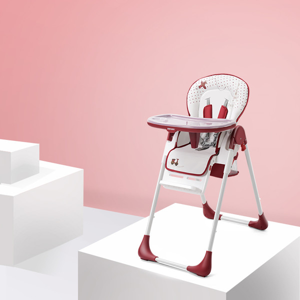 Fashion Baby Dining Chair Multifunction Portable Infant Highchair Adjustable & Foldable Baby Feeding Chair Washable for 7-36M