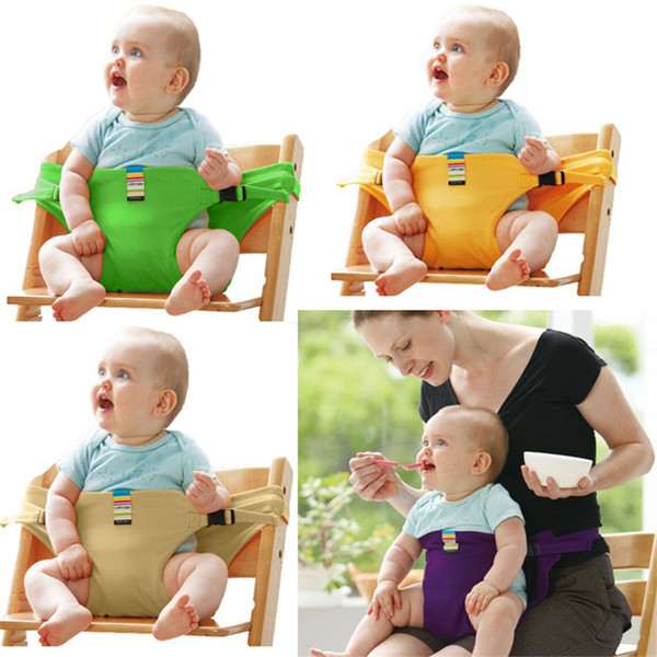 8 Color Baby Portable Seat Children Dining Chair Belt 2018 New Kids Upgrate Candy colors Eat Chair Seat Belt Outlet Covers