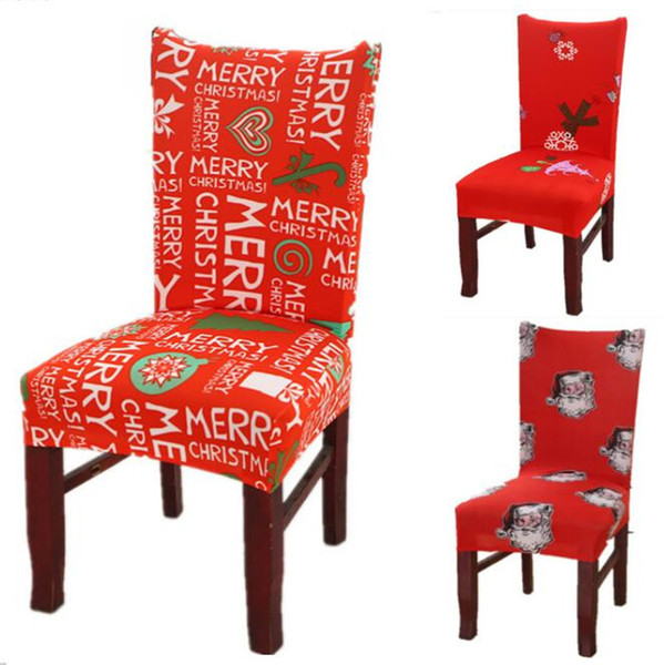 christmas Chair covers Home Dining Multifunctional Chair Cover Removable Elastic Xmas Slipcovers Seat Covers Table Party Decor Ornaments